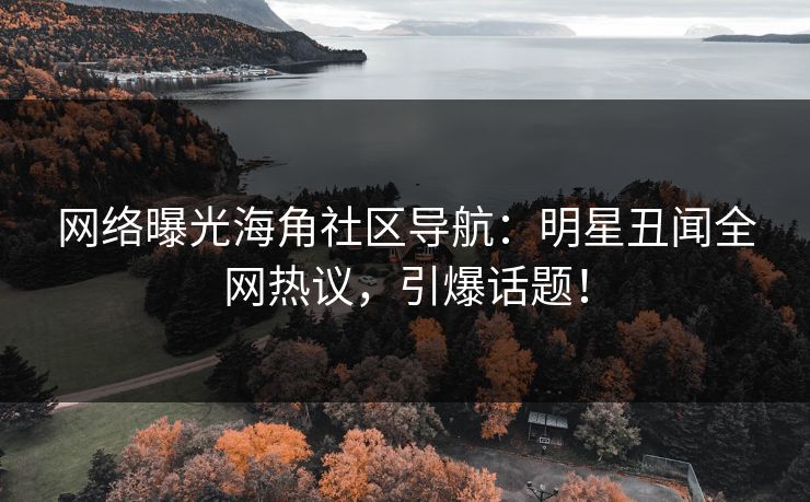网络曝光海角社区导航：明星丑闻全网热议，引爆话题！